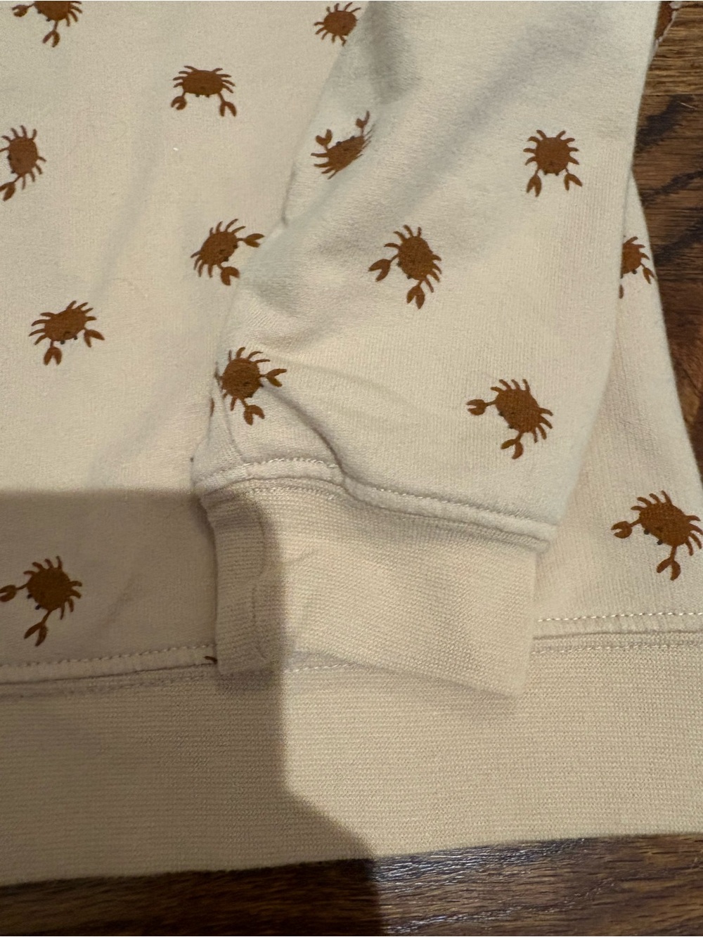 Beige Crab Terry Short Set - Picture 4 of 5